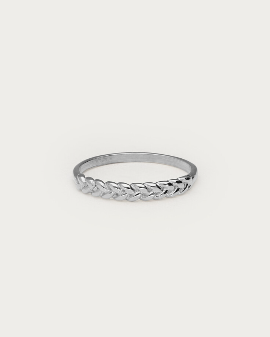 Minimalistischer Vintage-Ring geflo Silber Bild 1
