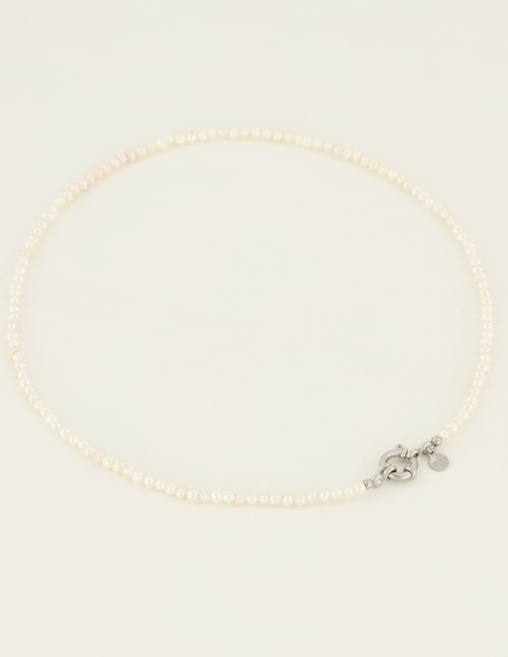 Necklace pearl with lock Silver Bild 1