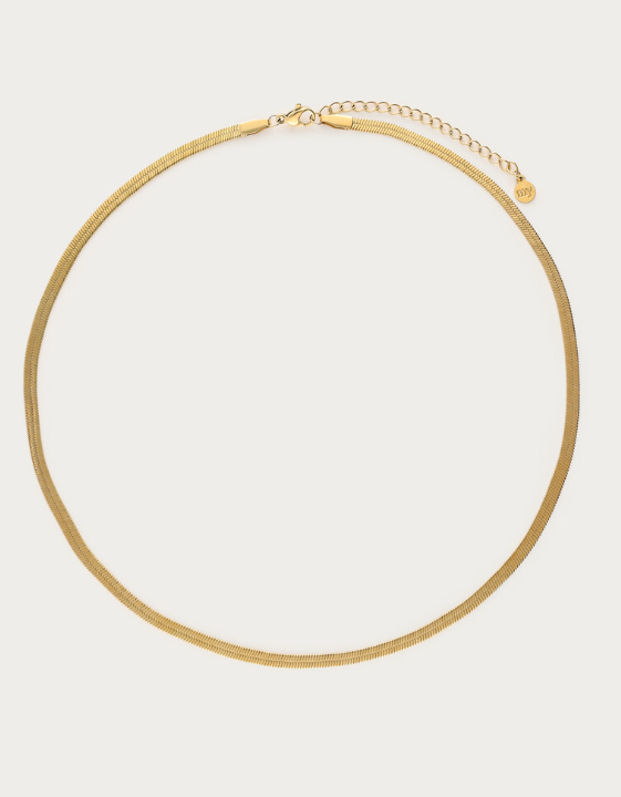 Platte schakelketting dun Gold Bild 1