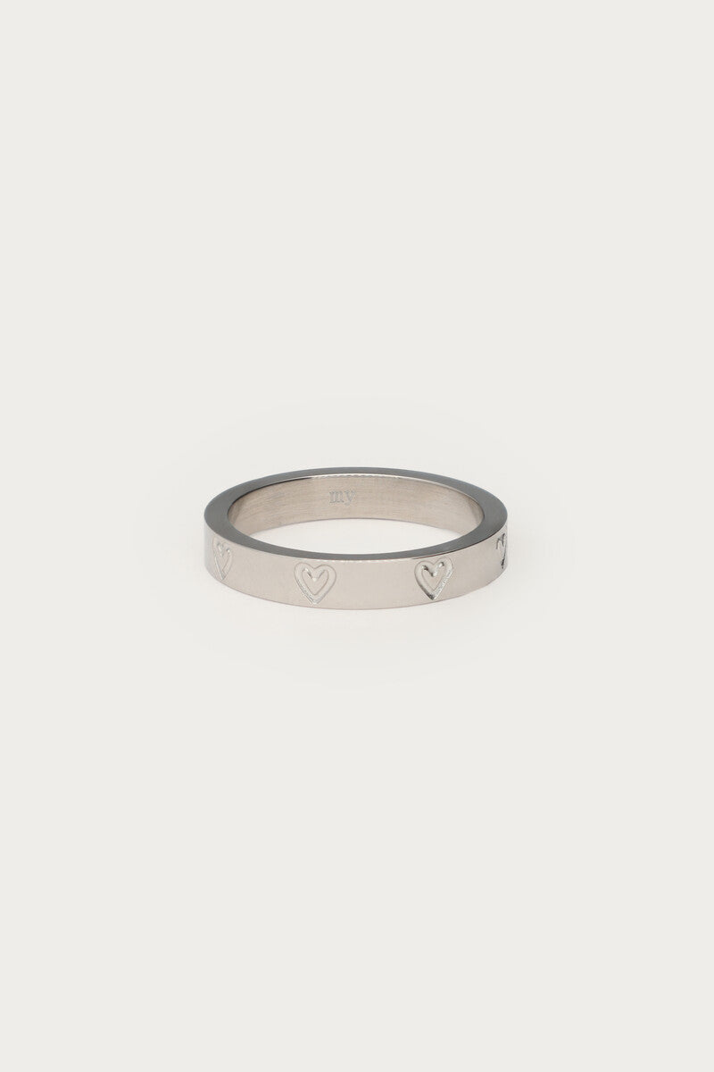 Ring heart engraved Silver Bild 1