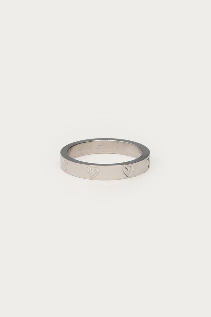 Ring heart engraved Silver Bild 1