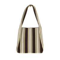 Shopper knitted stripe Brown Bild 1