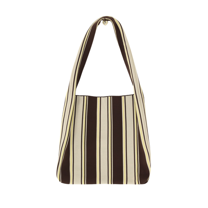 Shopper knitted stripe Brown Bild 1