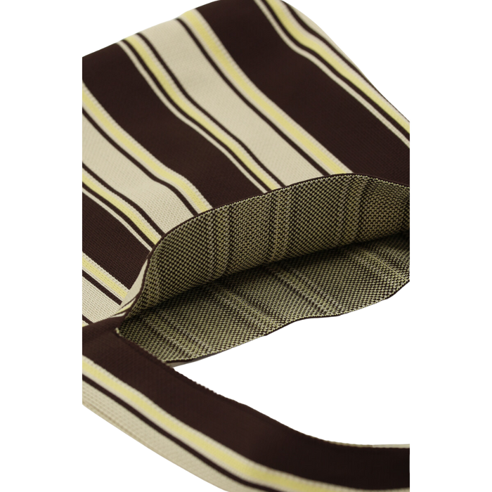Shopper knitted stripe Brown Bild 2