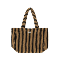 Shopper teddy stripes Beige/black Beige Bild 1