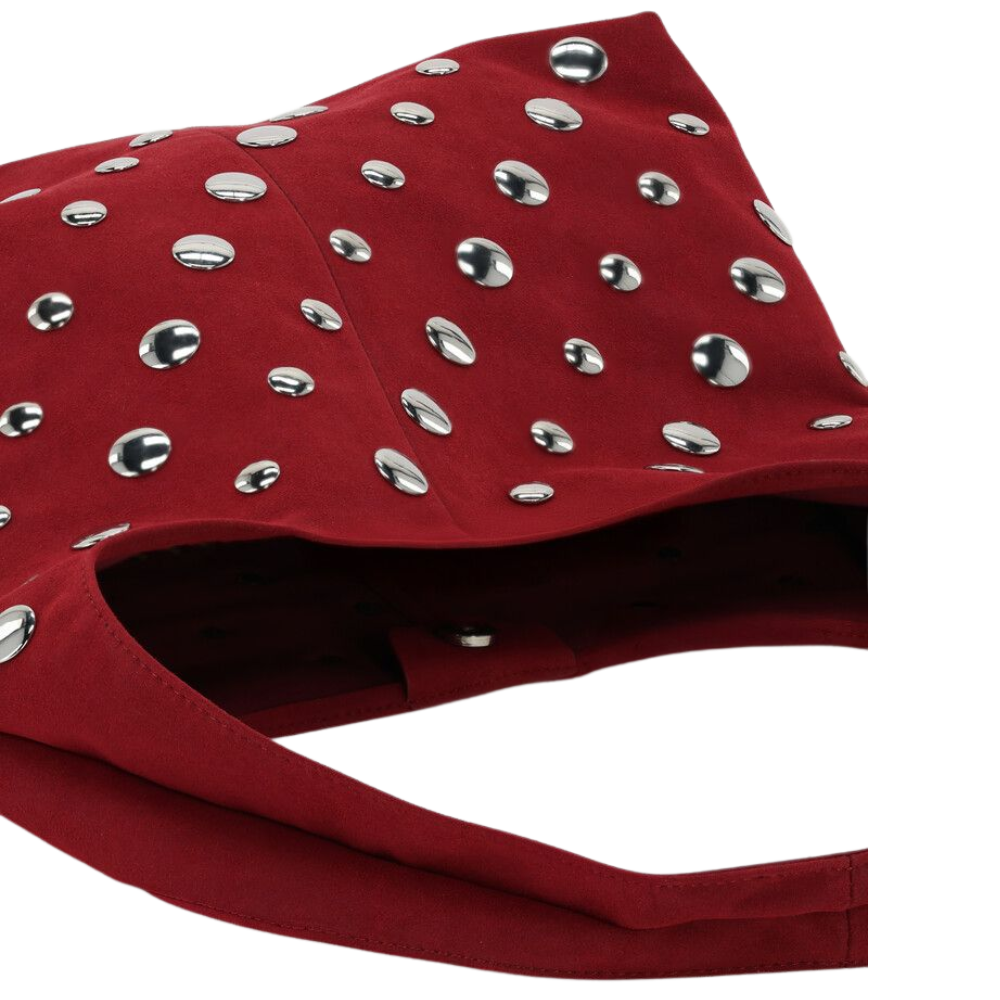 Shoulder bag big studs burgundy Dark Red Bild 2