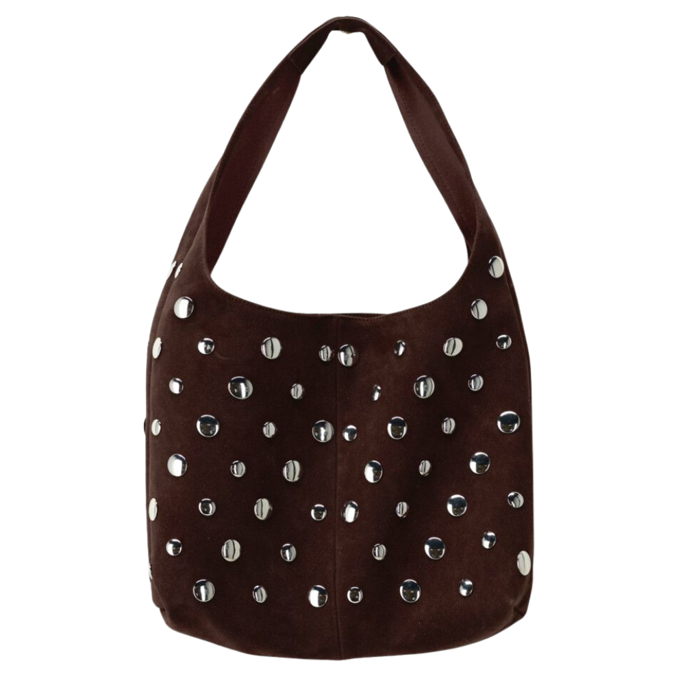 Shoulder bag big studs Brown Bild 1