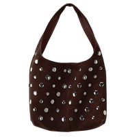 Shoulder bag big studs Brown Bild 1