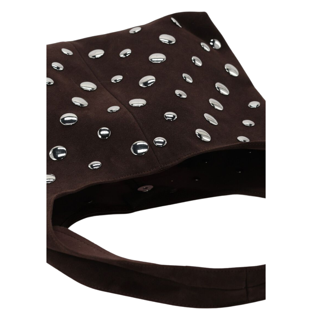 Shoulder bag big studs Brown Bild 3