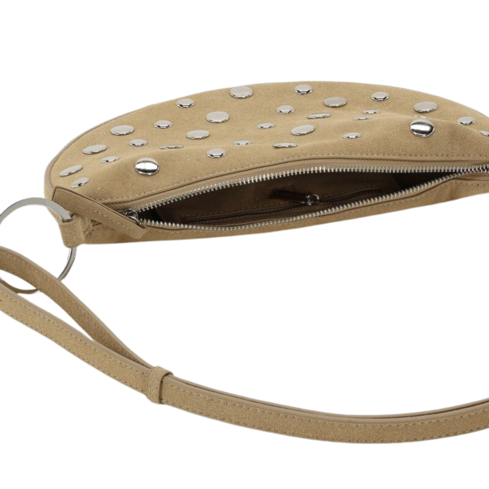 Umhängetasche mit Nieten Beige Bild 3