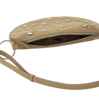 Umhängetasche mit Nieten Beige Bild 3