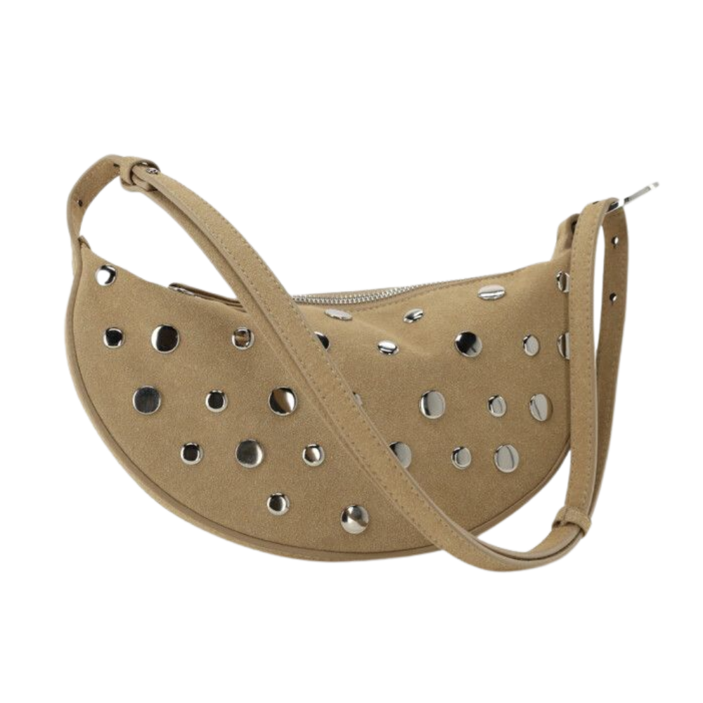 Umhängetasche mit Nieten Beige Bild 4