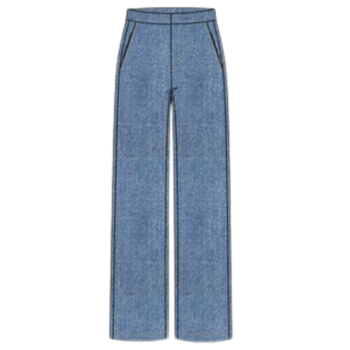 Nuamber Pants Long Light Denim Blue 1 Bild 1