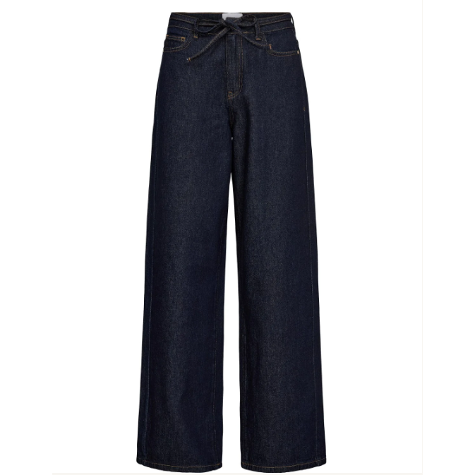 Nubrooklyn Hr Wide Jeans Dark Blue Denim Bild 1