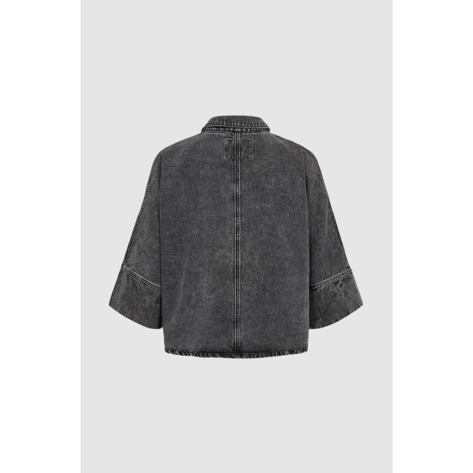 Nubrooklyn Oversize Stone Shirt Grey Denim Bild 3