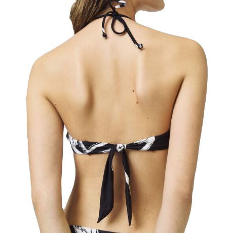 Bandeau Bikini Top - O'Neill - 9911 BLACK AOP W/ WH - Bikini Tops