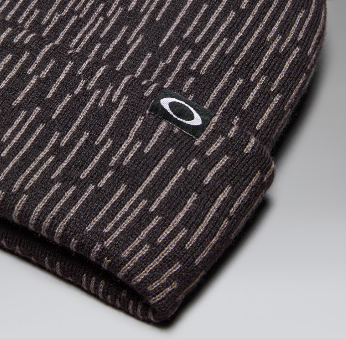 Fleece-Lined Graphic Beanie? Rain Camo Black Bild 3