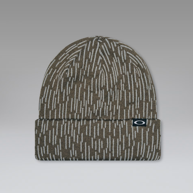 Fleece-Lined Graphic Beanie? Rain Camo Olive Bild 1