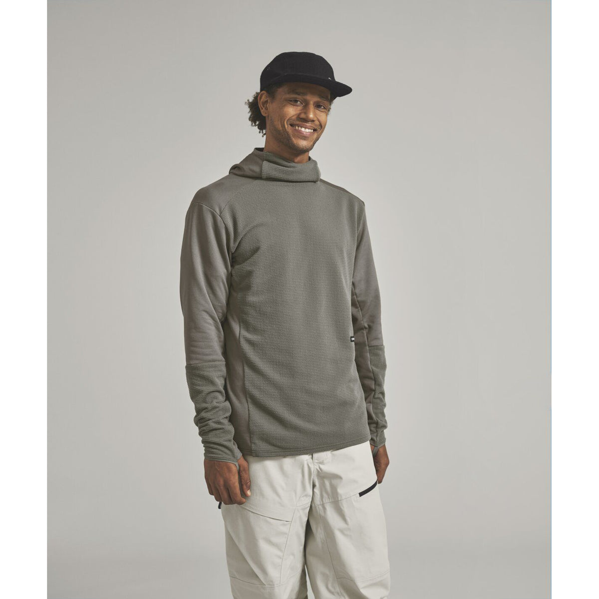 Fleece Cord Hoodie M Dark Arctic Grey Bild 3