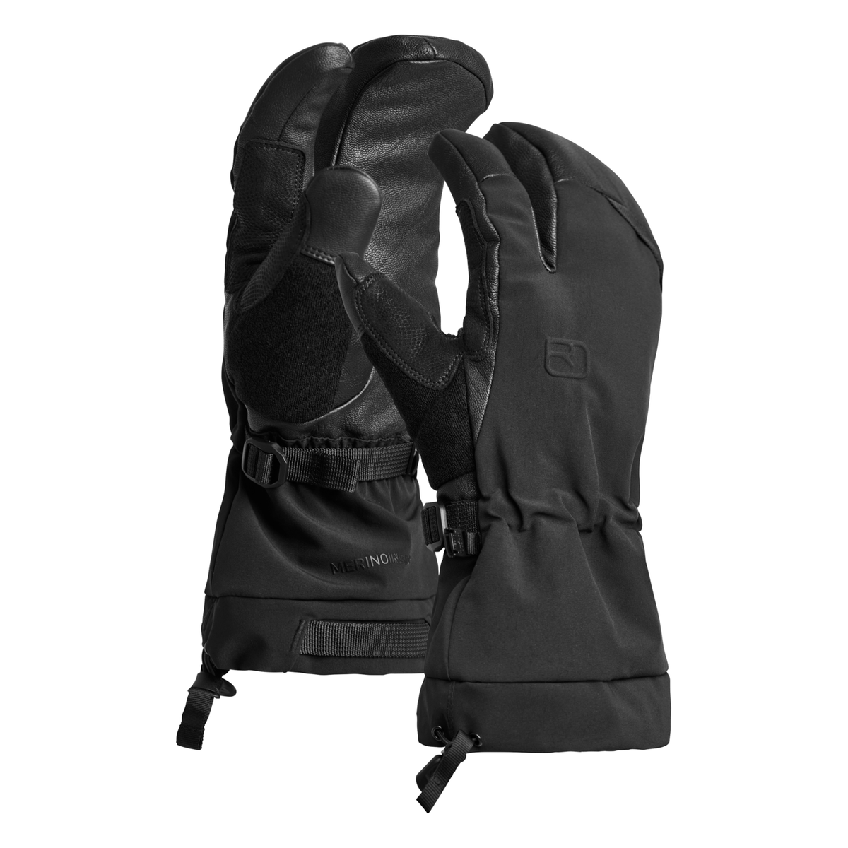 Merino Freeride 3 Finger Glove M Black Raven Bild 1