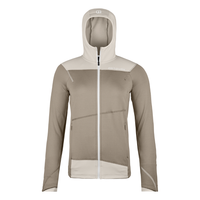 Fleece Light Hoody W Grey Sand Bild 1