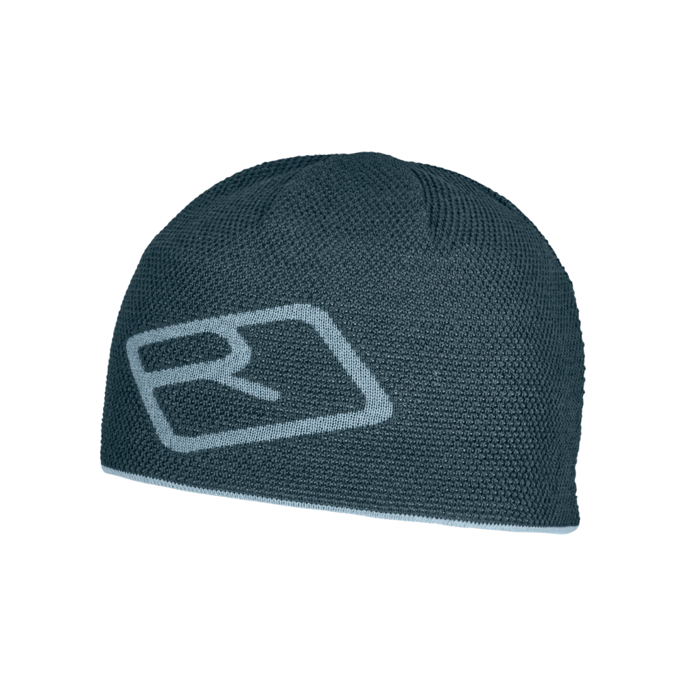 Merino Logo Knit Beanie Dark Arctic Grey Bild 1