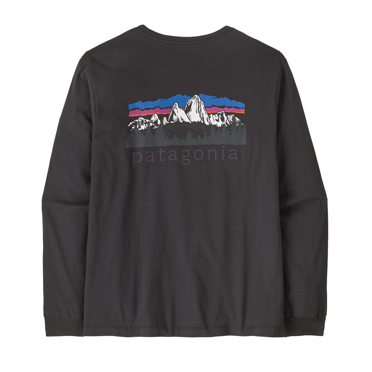 Ms L/S Fitz Roy Foothills T-Shirt Ink Black Bild 1