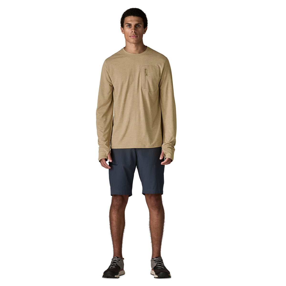Ms LS Cap Cool Sun Shirt Seabird Grey - Light Bild 4