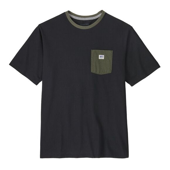 Ms Shop Sticker Pocket Responsibili-Tee Black w/Basin Green Bild 1