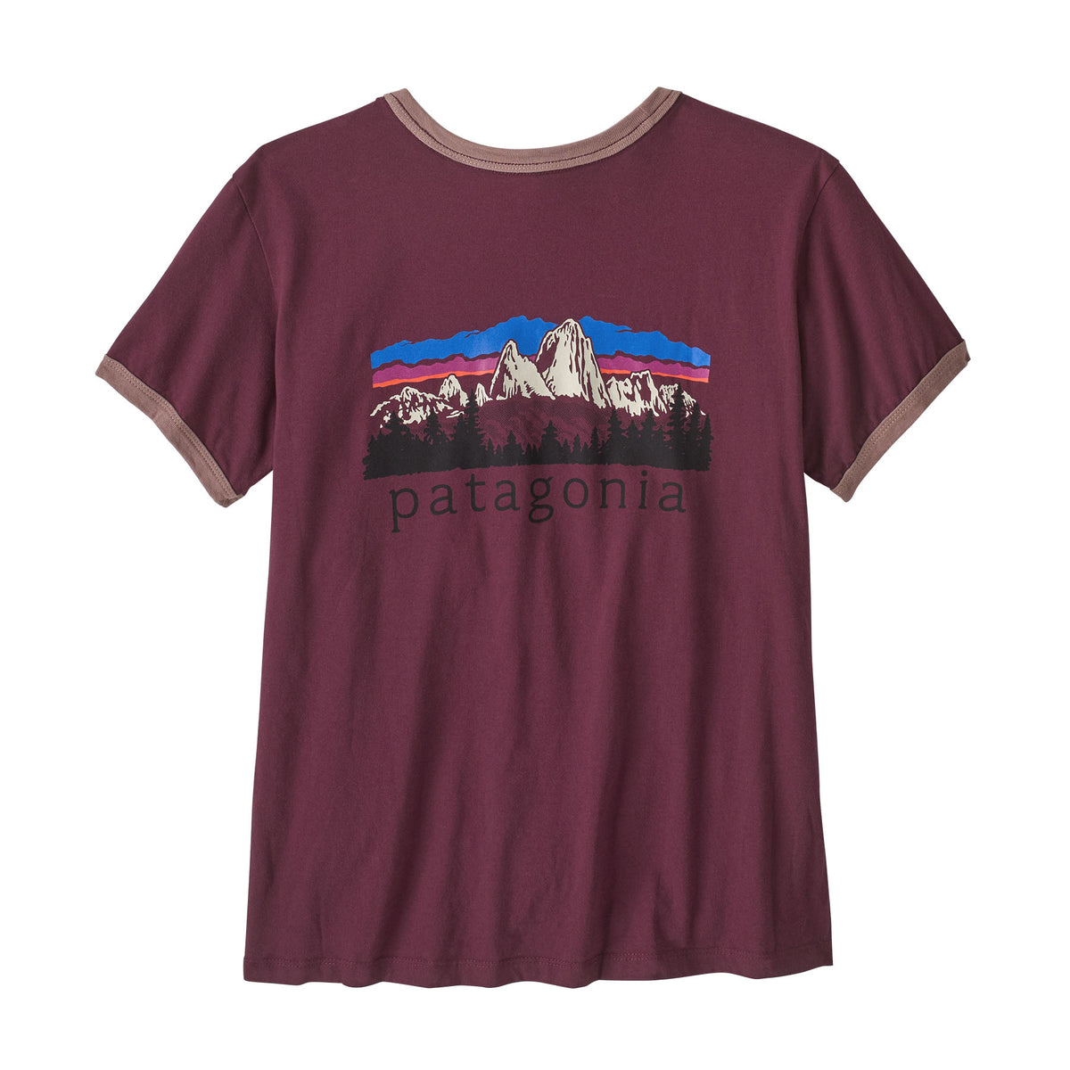 Ws Fitz Roy Foothills Ringer Tee Berry Fig Bild 1