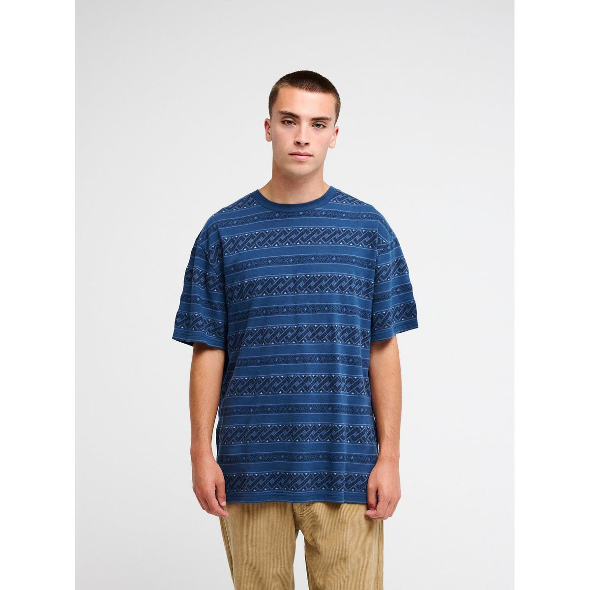 Birdwood Jacquard SS Tee Dark Denim Heritage Bild 3