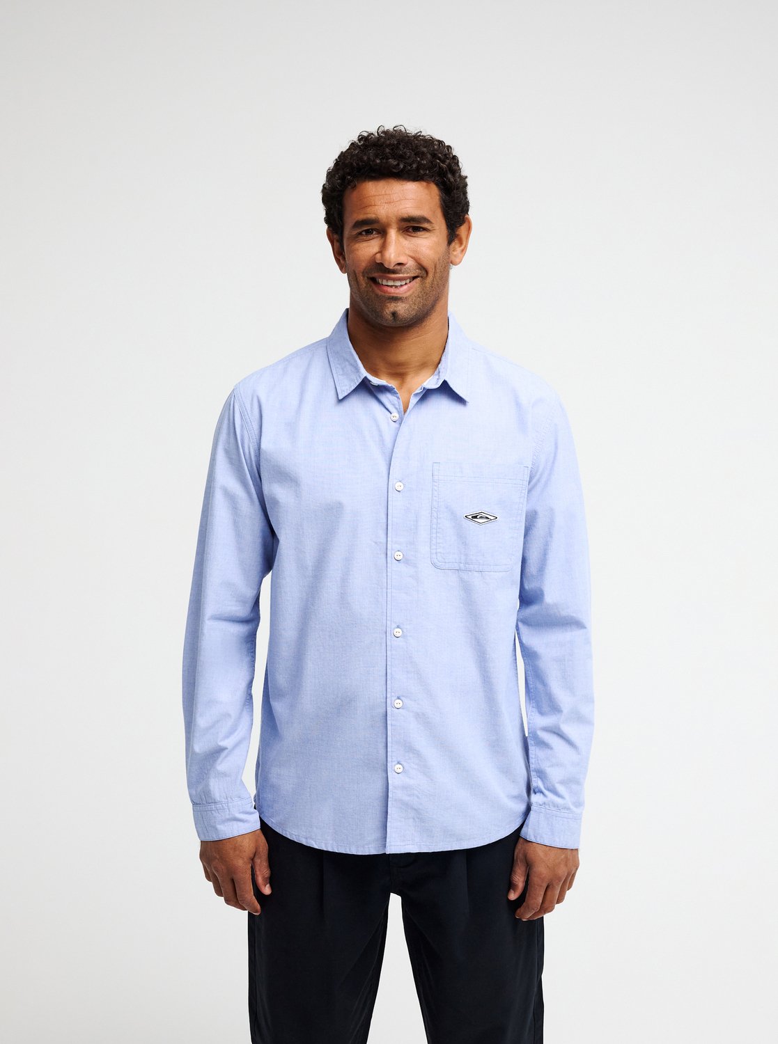 Diamond Chambray LS Shirt Ashley Blue Bild 3
