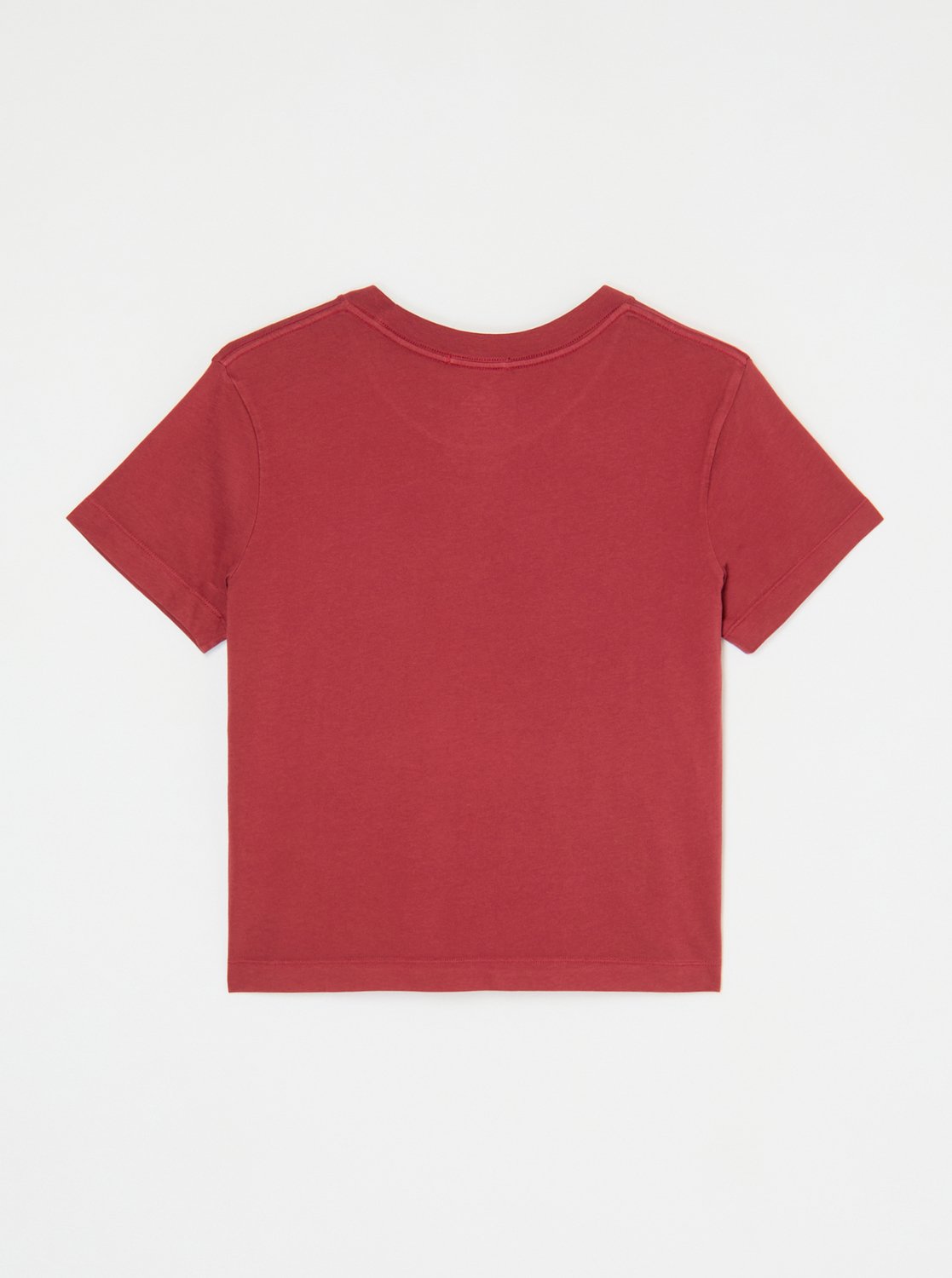 Essential SS Tee Oxblood Red Bild 2