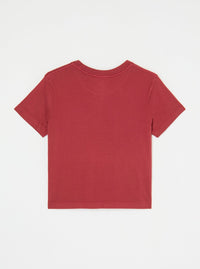 Essential SS Tee Oxblood Red Bild 2