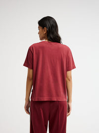 Essential SS Tee Oxblood Red Bild 4