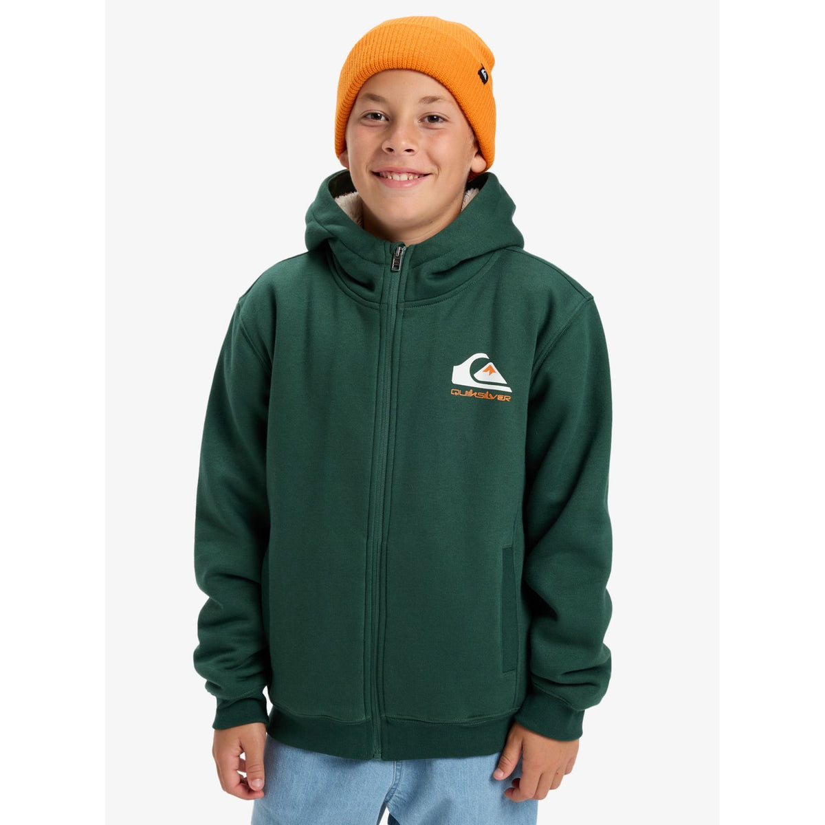 Fleece Sherpa Youth Trekking Green Bild 1