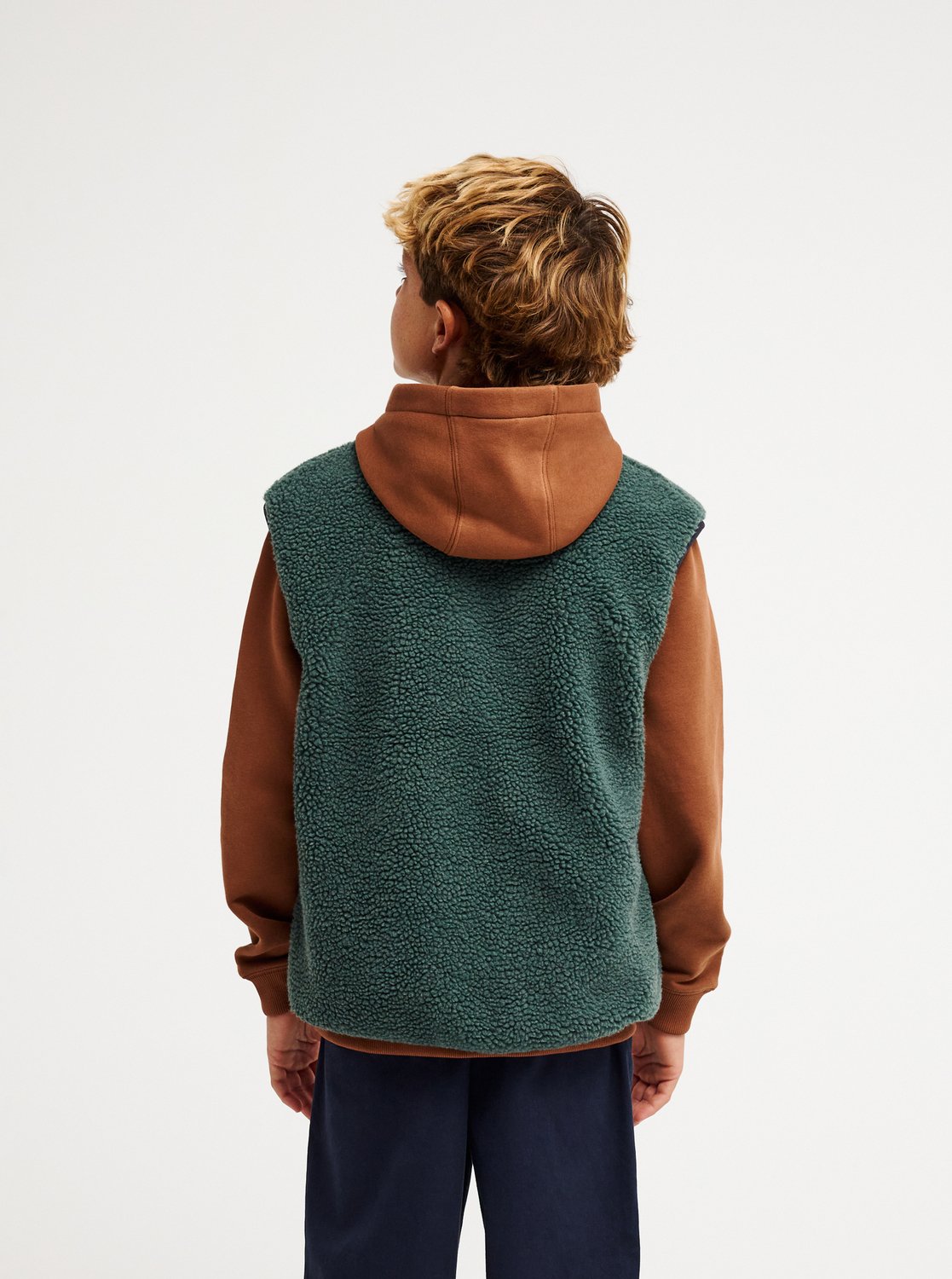 Kickflip Sleeveless Sherpa Yth Forest Bild 4