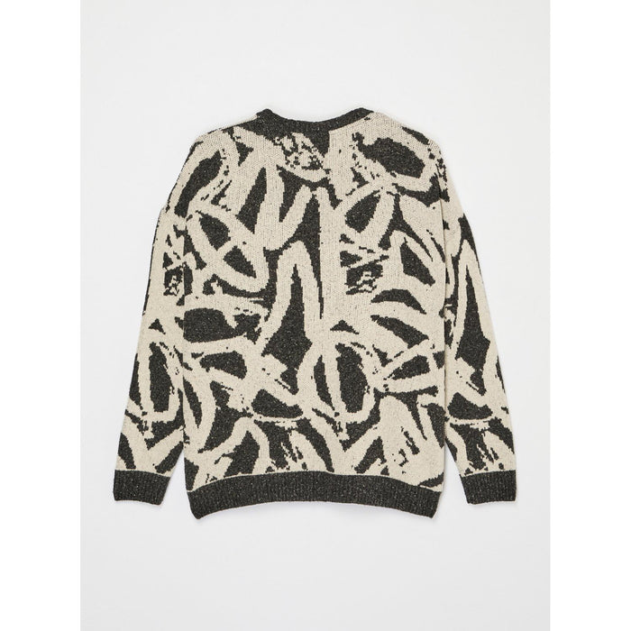 Liam Jacquard Sweater Bone White QS Spray Bild 2