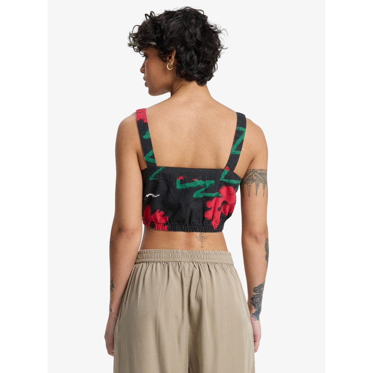 Palma Crop Top Black Street Floral Bild 2