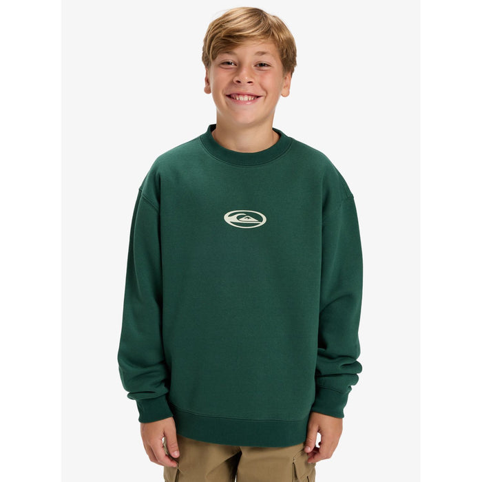 Salt Water Graphic Crew Youth Trekking Green Bild 1