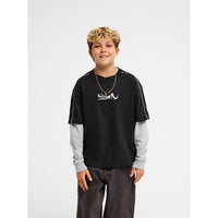 YG Double Layer Tee Youth Black Bild 3