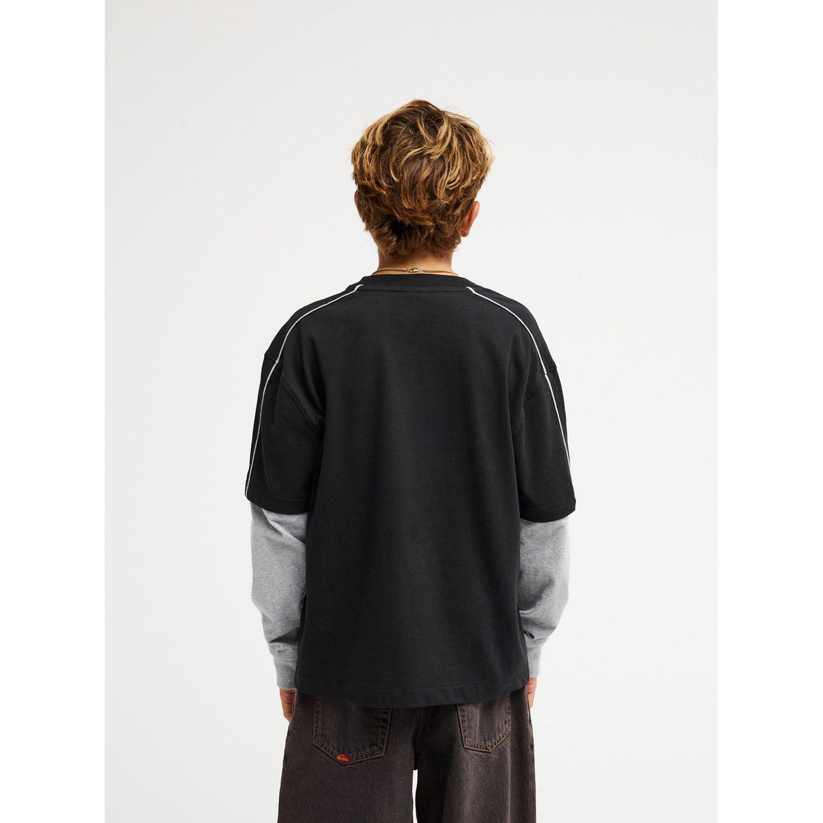 YG Double Layer Tee Youth Black Bild 4