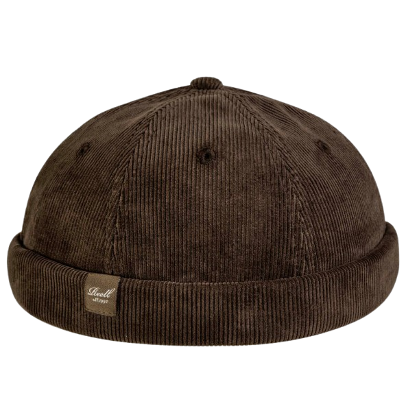 Docker Cap Dark Brown Cord Bild 1