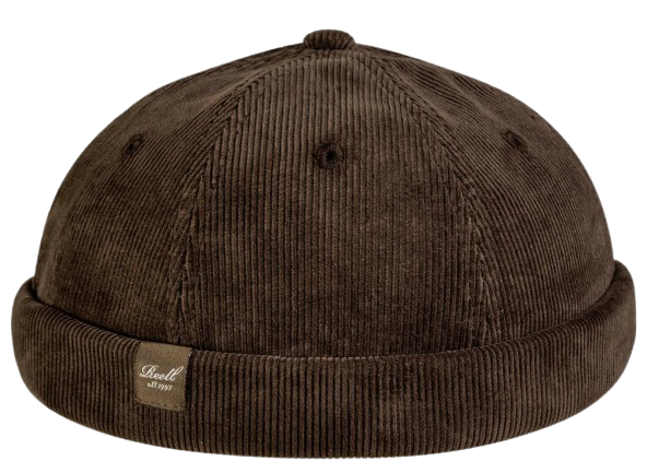 Docker Cap Dark Brown Cord Bild 1