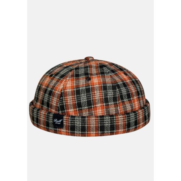 Docker Cap Brown Plaid Bild 1