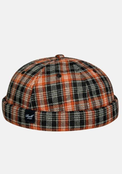 Docker Cap Brown Plaid Bild 1