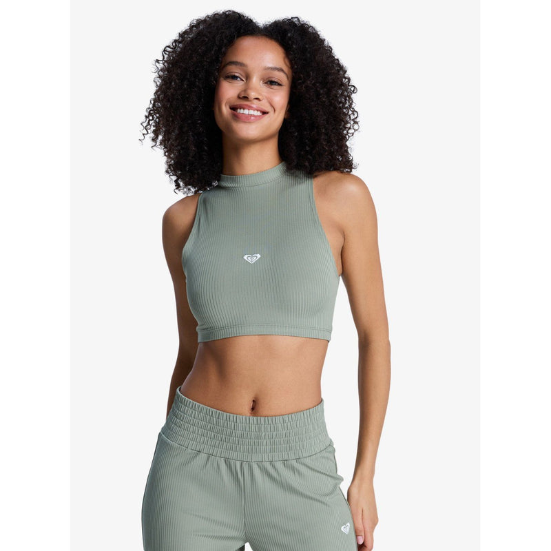 Rise And Vibe Rib Mock Neck Oil Green Bild 1