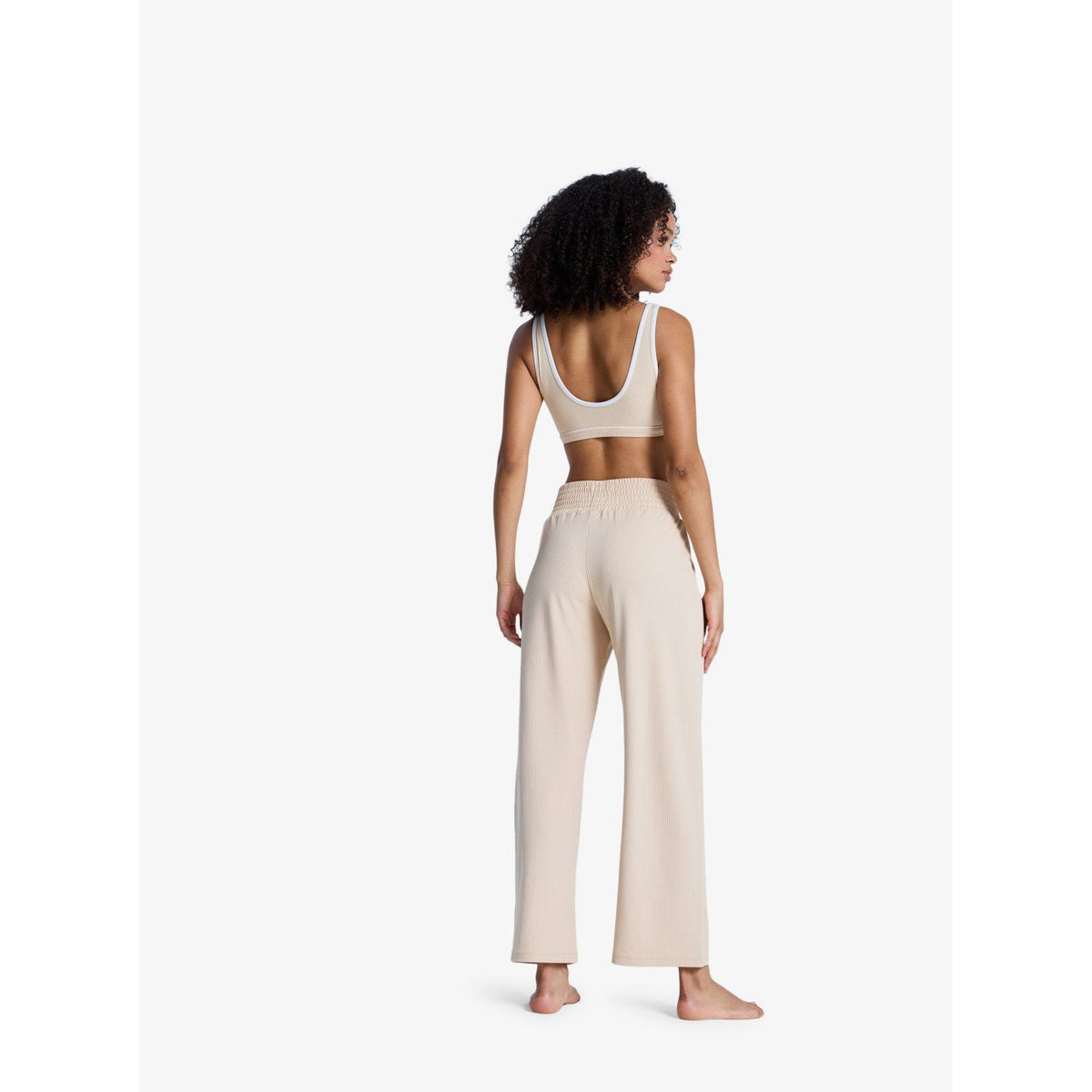 Rise & Vibe Rib Smoked Pants Pebble Bild 2