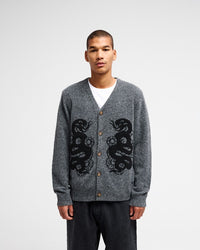 Dalas Snake Cardigan Washed Black Bild 1