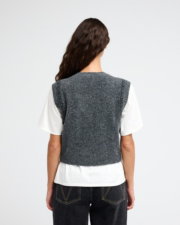 Dalas Snake Sweater Vest Washed Black Bild 2